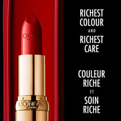 L’Oréal Paris Colour Riche Original Satin Lipstick, Hydrating Formula with Vitamin E & Argan Oil, True Red, 0.13 oz.