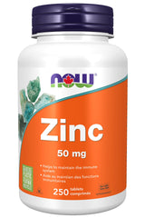 NOW Supplements, Zinc (Zinc Gluconate) 50 mg, Supports Enzyme Functions, Immune Support, 250 Tablets