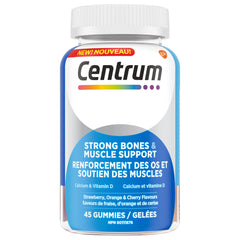 Centrum Strong Bones & Muscle Support, Contains Vitamin D and Calcium, 45 count