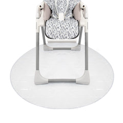 Nuby High Chair Waterproof Floor Mat - 50" Clear Circle Kitchen Mat - Protects Floor from Spills and Messes
