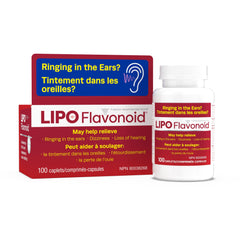 Lipo-Flavonoid Ear Health Supplement, ENT Doctor Recommended Tinnitus Treatment, Relief for Ear Ringing, 100 Caplets