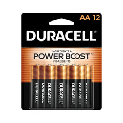 Duracell Coppertop AA Batteries with Power Boost Ingredients, 12 Count (Pack of 1), Double A Battery with Long-lasting Power, Alkaline AA Battery for Household and Office Devices