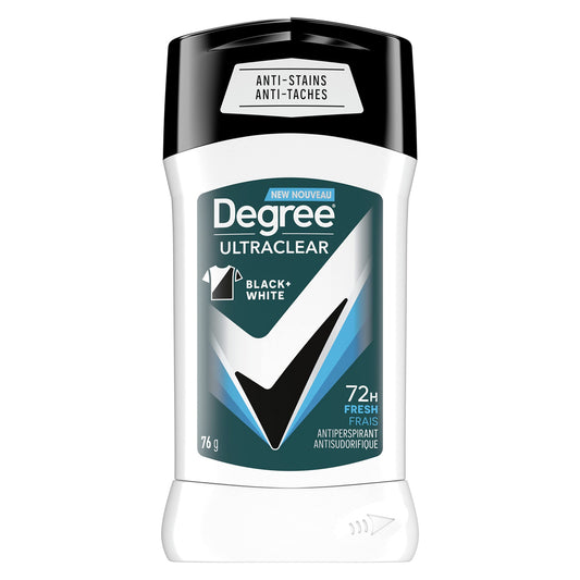 Degree Men UltraClear Black + White Antiperspirant Stick Fresh antibacterial odour protection 76 GR