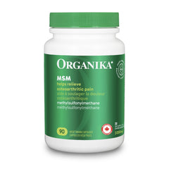 Organika MSM - Joint Support and Inflammation Relief Supplement | Supports Healthier Joints, Bones and Cartilage | Stronger Hair, Skin and Nails | Potent Antioxidant | 1,000mg of MSM - 90 vcaps