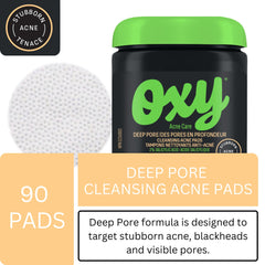 Oxy Deep Pore Cleansing Acne Pads - Salicylic Acid 2.0% – Stubborn Acne Control - Helps Treat, and Prevent Breakouts – Paraben & Preservative Free - Dermatologist Tested