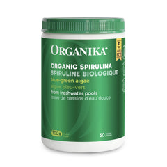 Organika Canadian-Made Certified Organic Spirulina Powder- Superfood, 3rd Party Tested, Pristine Sourcing, Vegan- 300g
