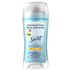 Secret Aluminum Free Deodorant for Women, Vanilla, 68g