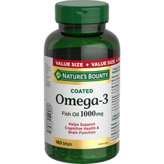 NATURE'S BOUNTY Omega-3 Fish Oil, 1000 mg, For Cognitive Health & Brain Function, Softgels, 262.1 g