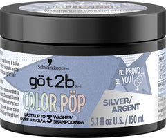 Got2b Color Pop Semi Permanent Hair Color, Silver Hair Colour Mask, 150ml