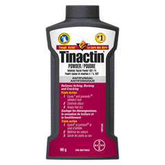 Tinactin Antifungal Powder: Cures and Prevents Athlete's Foot, Keeps Feet Dry, Controls Odour and Rapidly Relieves Itching, Burning and Cracking; Tolnaftate Medicated Powder (90g)