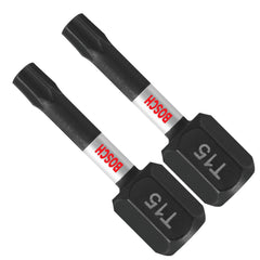 Bosch ITT15102 2 Pc. Impact Tough 1 In. Torx #15 Insert Bits