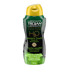 TROJAN H20 Sensitive Touch Water-Based Personal Lube, Aloe & Vitamin E Infused Lubricant, Hyaluronic Moisturizers, Fragrance, Dye & Paraben Free, 163-ml