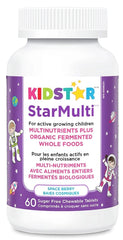 KidStar Nutrients - Star Multi Kids Multivitamin, 60 Chewable Tablets, Space Berry Flavour for Active Growing Children - Helps Strong Bones, Teeth, Eyes, Heart Muscle and Immune Function - No-Sugar