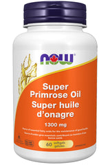 NOW Supplements, Super Primrose 1300 mg with Naturally Occurring GLA (Gamma-Linolenic Acid), 60 Softgels