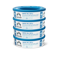 Mama Bear Diaper Pail Refills for Diaper Genie Pails, 270 Count (Pack of 4)