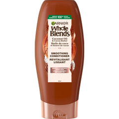 Garnier Whole Blends Smoothing Conditioner for Frizzy Hair, with Coconut Oil and Cocoa Butter, Paraben-Free, 650ml