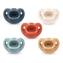 NUK Comfy Orthodontic Pacifiers, 6-18 Months, Neutral Colours, 5 Pack