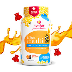 Honibe Complete Kids Multivitamin Gummies | Made in Canada | Children's Chewable Gummy Vitamins | Vegetarian Kids Vitamin Gummies | Fruit Flavoured Multivitamin Gummies for Kids | 70 Gummies |