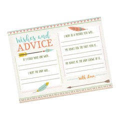 Lillian Rose 24BS270 WC Tribal Baby Shower Wishes Cards