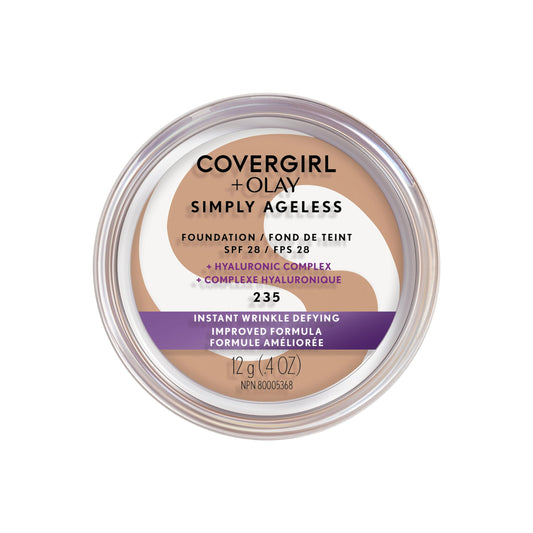 Covergirl - Simply Ageless Instant Wrinkle Defying Foundation With Hyaluronic Complex, Vitamin C, and Niacinamide - SPF 28, 100% Cruelty-Free