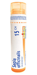 Boiron Sepia officinalis 15ch,Homeopathic medicine. Each tube contains 4 g (approximately 80 pellets)