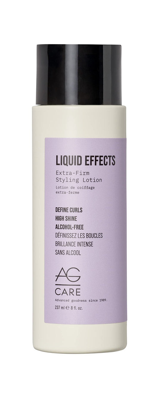 AG Care Liquid Effects Medium-Hold Weighless Styling Gel - Long-Lasting Hold, Shine & Humidity Resistance - Enhances Natural Curl, 8 Fl Oz