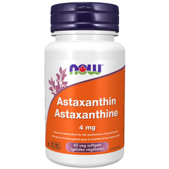 NOW Supplements, Astaxanthin 4 mg, features Zanthin, Supports Eye Health, 60 Veg Softgels