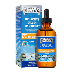 Sovereign Silver Immune Support - Colloidal Silver, Bio-Active Silver Hydrosol, 10 ppm, Liquid Dropper, 4 Fl Oz, (118 mL)