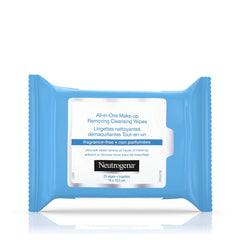 Neutrogena All in One Makeup Remover Cleansing Fragrance-Free Wipes - Alcohol-free, Sensitive Skin, Compostable, 25 wipes