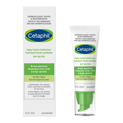 Cetaphil Daily Facial Moisturizer, SPF 50 Gentle Face Lotion for All Skin Types, Light Weight, Oil Free, Dermatologist Recommended Sensitive Skincare, 50ml, Pack of 1