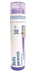 Boiron Bellis perennis 30ch,Homeopathic medicine. Each tube contains 4 g (approximately 80 pellets)