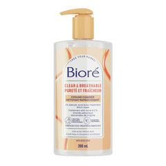 Bioré Clear & Breathable Pore Clarifying Cooling Cleanser with Witch Hazel, Salicylic Acid Face Wash for Acne Prone Skin (200 mL) | Made in Canada