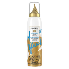 Pantene Dry Shampoo Foam, Gently Cleanses Hair with Vitamin B5, for Thick, Curly, Textured Hair, Safe for Color Treated Hair, Pro-V Refresh, 169 g