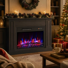 750/1500W Electric Fireplace Insert with Low Noise and Remote Control-23 inches