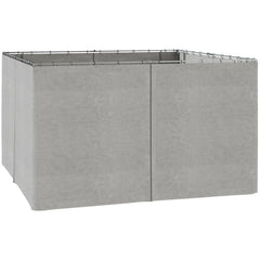 Gazebo Curtains, 10' x 13' Universal Replacement Privacy Curtain, 4-Panels Sidewall with Hooks/C-Rings, Light Grey
