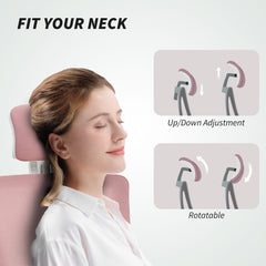 Ergonomic Office Chair, Swivel Desk Chair with Adjustable Lumbar Support, Headrest and Height, Flip-up Armrests, Beige
