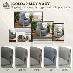 Power Recliner Chair, Dyed Fabric (Like Leathaire) Upholstered Recliner Chair with USB Ports, Footrest, Beige
