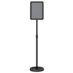 8.5 x 11Inch Sign Holder Stand with Snap-Open Frame and 360° Rotation-Black