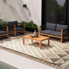 8 Piece Outdoor Furniture Collection: Solar Umbrella, Cast Aluminium Dining Set, Acacia Conversation Set, Bistro Set, Lounger, Bed, Swing and Table