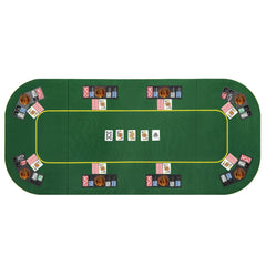 79 x 36 Inch 8-Player Foldable Poker Table Top with Carry Bag and Cup Holders