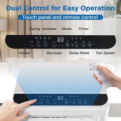 8000 BTU Portable Air Conditioner, 3 in 1 Floor AC Unit with Fan and Dehumidifier, 250 sq ft
