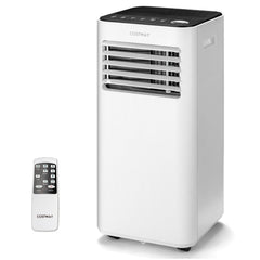 8000 BTU Portable Air Conditioner with Fan and Dehumidifier Mode, White, 250 sq ft