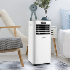 8000 BTU 3-in-1 Portable Air Conditioner with Remote Control, White, Cools 230 sq ft