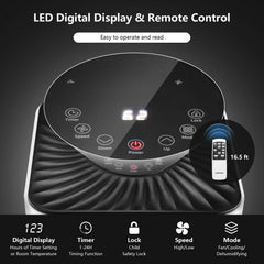 8000 BTU 3-in-1 Portable Air Conditioner with Remote Control, White, Cools 230 sq ft