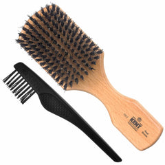 Kent K-Og2 Men's Brush, Rectangular Head, Black Bristles, Beechwood, 1 Count