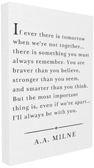 Stupell Industries I'll Always Be With You A.A. Milne Stretched Canvas Wall Art, Proudly Made in USA