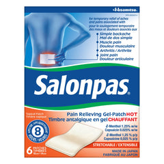 Salonpas Pain Relieving Gel Patch Hot 6 count