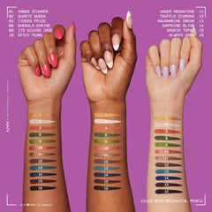 NYX PROFESSIONAL MAKEUP, Vivid Rich Mechanical Pencil, Eyeliner, Rich shades, Vegan Formula - Amber Stunner (Gold)