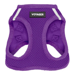 Best Pet Supplies Voyager Step-in Air Harness - All Weather Mesh, Reflective, No Pull Harness for Dogs, Cats - Secure with Hook & Loop Fastener, Buckle, Double D-Rings - Purple, XS