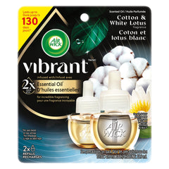 AIR WICK® SCENTED OIL - Refill - 0+2 Vibrant™ Cotton & White Lotus 2x23.9 mL